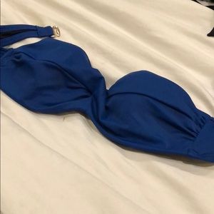 Victoria’s Secret bikini top Blue 32B strapless